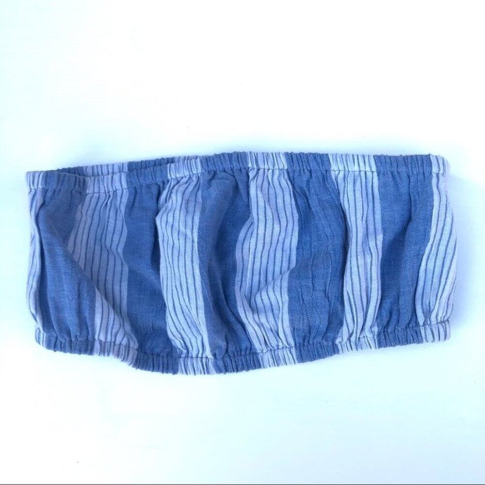 American Eagle Striped Retro Style 90s Y2K Cropped Tube Tank